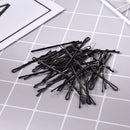 Metal Waved Hair Clip U-shaped Non-Slip Hair Pin for Thick Hair (Black) Newly