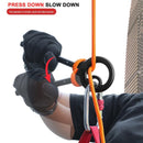 150kg Descender Climbing 9-Ring Downhill Rappelling Equipment (Black)