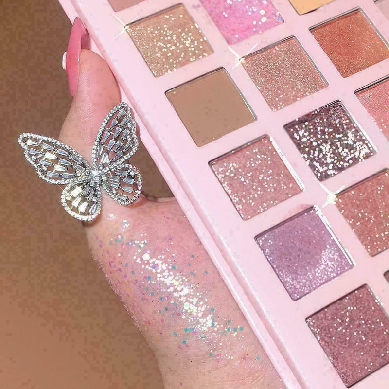 24 Farbe Lidschatten Glitter Perlglanz Wasserdicht Anfänger T8E2 J7 8U9I T3L8