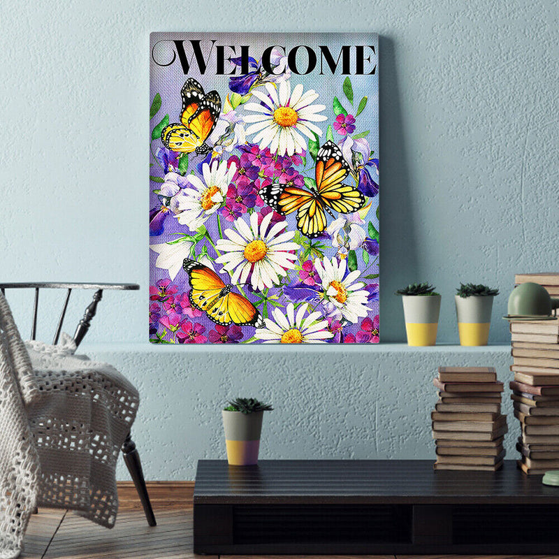 Butterfly Flowers Diamond Painting Full Round Rhinestone Wall