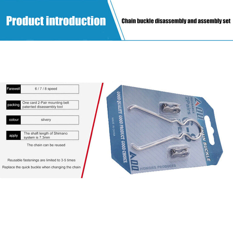 Bicycle Chain Magic Buckle Mountain MTB Bike Link Chain Buckles Disassembly T