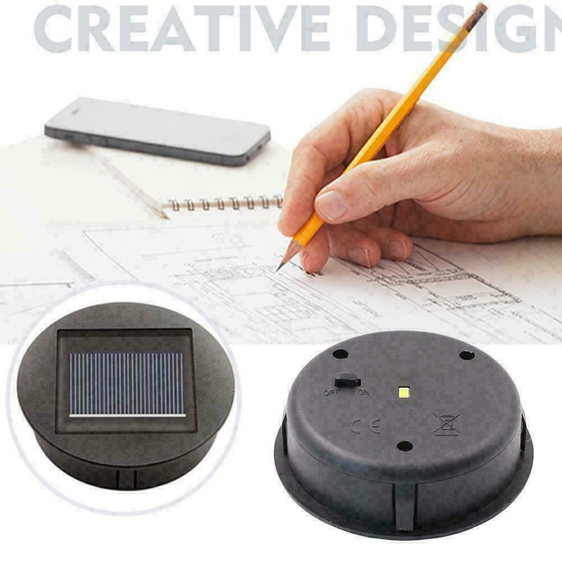 1Pcs Garden Solar Powered Replacement Round Solar battery X3P5 box M4I7 W9O5