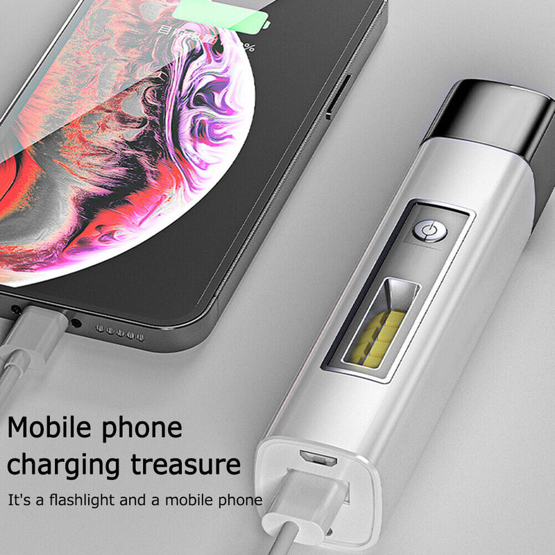 LED Powerful Torch Outdoor Emergency Waterproof 4 Gears Flashlight (Grey)