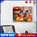 Black Cat and Pumpkin Oil Paint By Numbers Kit Frameless Drawing Picture