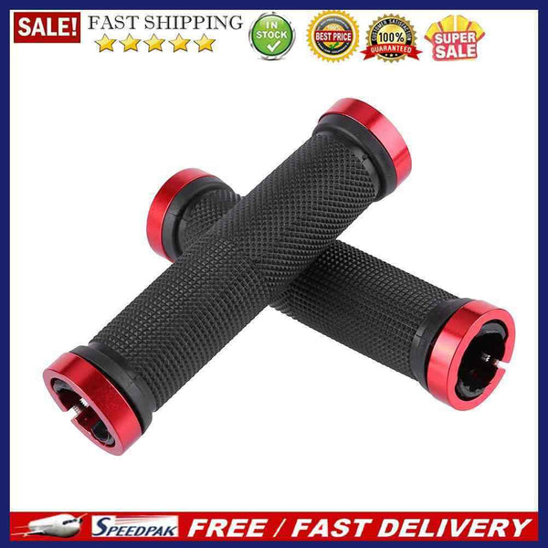 1pair Cycling Skid-Proof Grips Anti-Skid Plastic Bicycle Handlebar (Red)