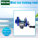 Winter Mini Baitcasting Boat Fishing Reel Roller Coil Fish Wheel (Blue) Newly
