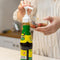 Seasoning Sauce Bottle Spice Container Press Nozzle Kitchen Gadget (White) Newly