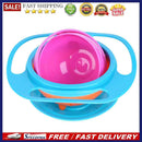 Novelty 360 Rotary Gyro Umbrella Spill-Proof Children Balance Bowl (Blue)