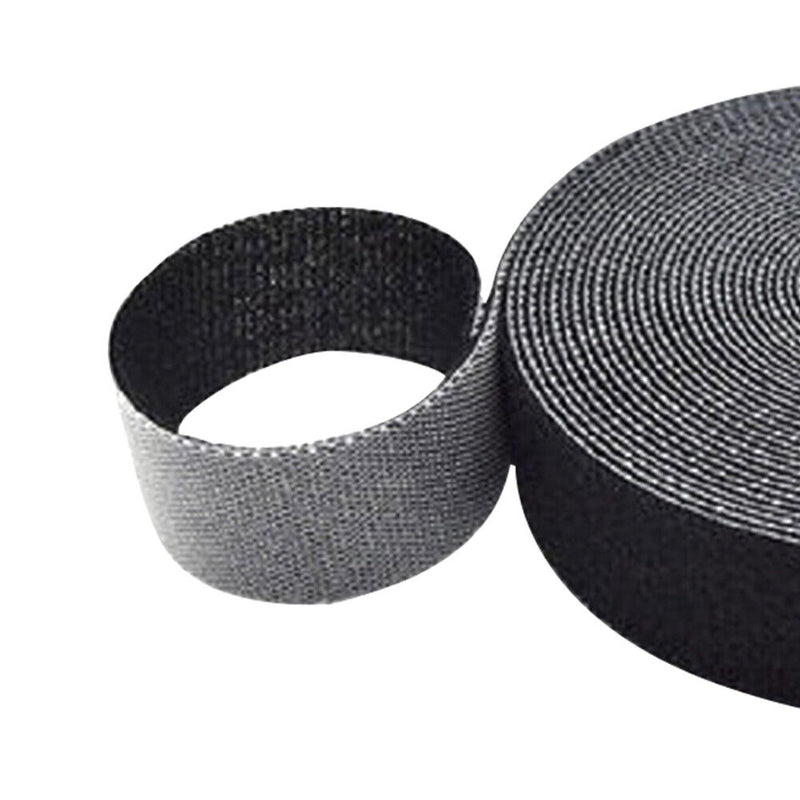 1m Durable Self Adhesive Cable Fastener Tape Wire Strap (Black 100x1cm)