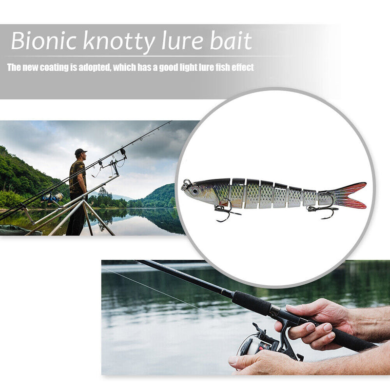 Wobblers Pike Fishing Lure 8 Sections Multi Jointed Lifelike Fishing Swimba