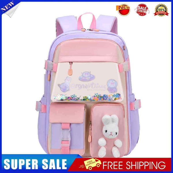 #A Cute Cartoon Bunny Backpack Girls Student Kindergarten Princess School Book B