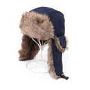 Winter Cap Windproof Warm Bomber Ski Cap Men Women Ear Flaps Faux Fur Headwea