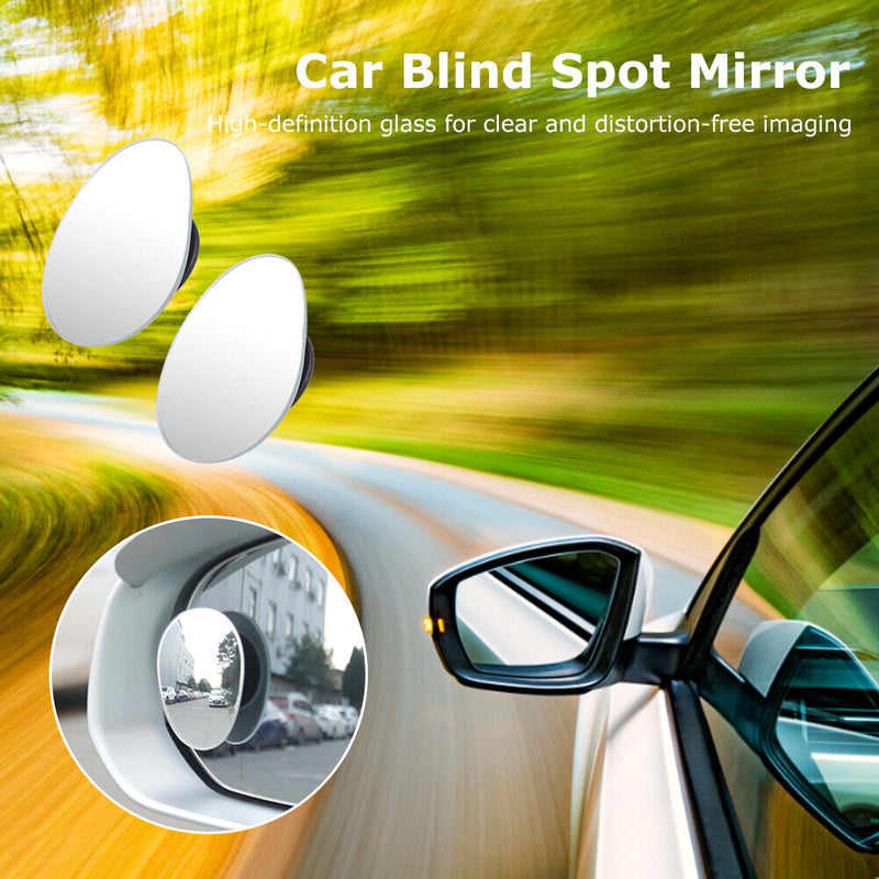 2pcs Clear Wide-Angle Adjustable Car Blind Spot Mirror Driving Safety Accessory