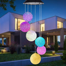 Solar Wind Chime Ball Light LED Waterproof Outdoor Courtyard Garden Decor Newly
