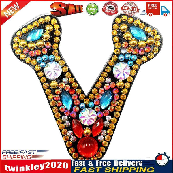 DIY Key Chain Diamond Painting Letters Women Bag Keyring Pendant Gift (V) Newly