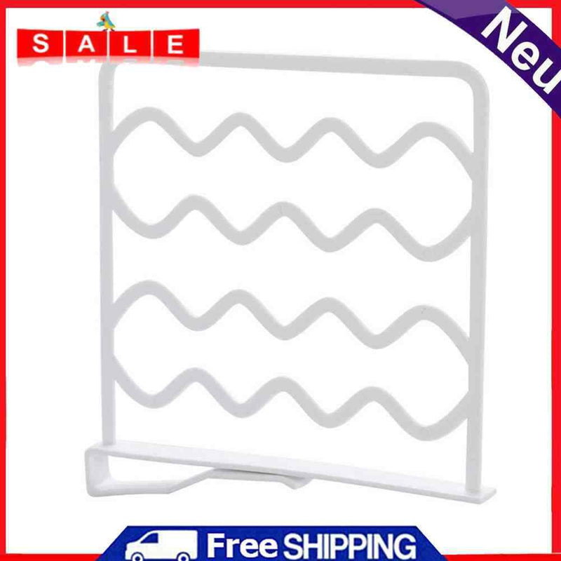 Creative Wardrobe Cabinet Partition Desktop Divider Storage Shelf (White)