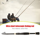 Telescopic Spinning Rock Fishing Rod Portable Carbon Fiber Pole (2.4m) Newly