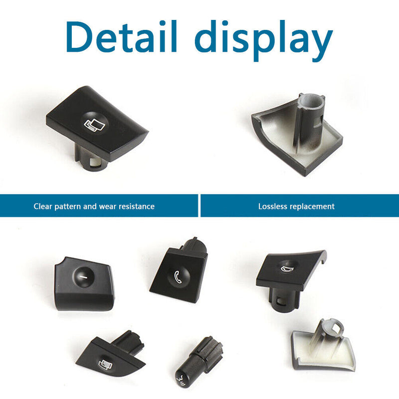 1 Pair 8 Keys Car Steering Wheel Switch Button for Benz B-Class (Black) Newly