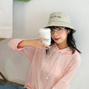 Unisex Bucket Summer Fisherman Cap Letter Embroidery Outdoor Panama Sun Hat