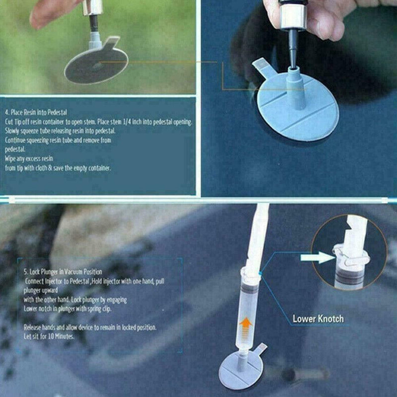 Car Windshield Windscreen Glass Chip Crack Repair Tool DIY to Set Kit use Z Q5R5