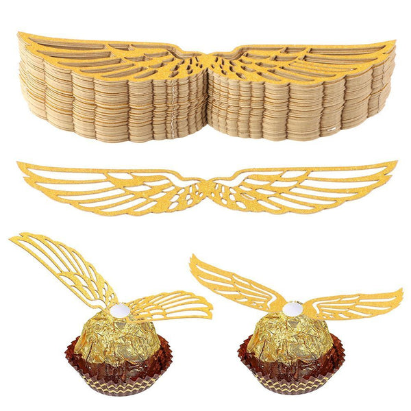 Wings Cake Decor Chocolate Decoration Dessert Toppers Hollowed Wings Toppers