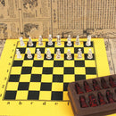 Leather Chessboard Mat Checkers Board Game Characters Chess Pieces Set for Kids