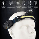 Sensor LED Headlight COB USB Headlamp Camping Riding Head Torch (W678-1) Newly