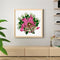 Pink Bow Bell Frameless Picture Oil Paint By Numbers Hand Painted Picture Decor