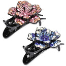 Crystal Flexible Dovetail Styling Tools Barrette Hair Clips Rhinestone Hairpin
