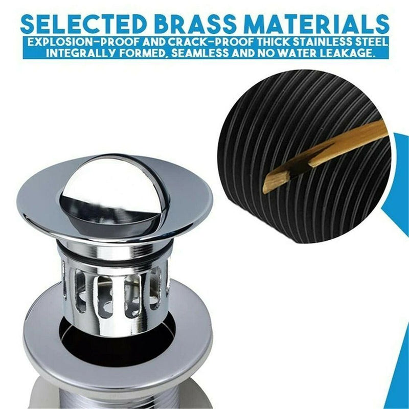 With Anti-clogging Basket Sink Drain Stopper Wash Basin Bounce Drain Filter