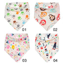 Pure Cotton Plain Coloured Triangle Drool Bibs Baby Bibs Saliva Towel Bandana