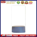 Transparent Acrylic Notepad Luminous Night Light Desktop Table Lamp Home Deco