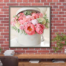 Full Drill Diamond Painting 5D DIY Pink Flowers Wall Rhinestone Picture Cra