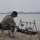 #A ShineTrip Camping Hanging Rack Tripod Pot Pan Hanger Stand for Outdoor Picnic