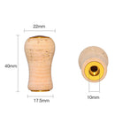 Fishing Reel Handle Knob DIY Wood Cork Grip Replacement for Baitcasting Spinning