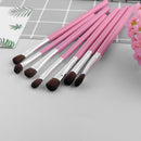 7pcs Soft Hair Wood Handle Eyesshadow Brush Cosmetics Makeup Brushes Set (C)