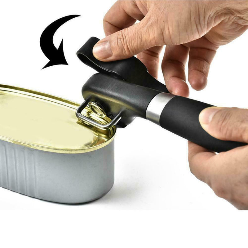 1PCS Professional Manual Tin Can Opener Safe Cut Lid Smooth Steel Tool F1X5