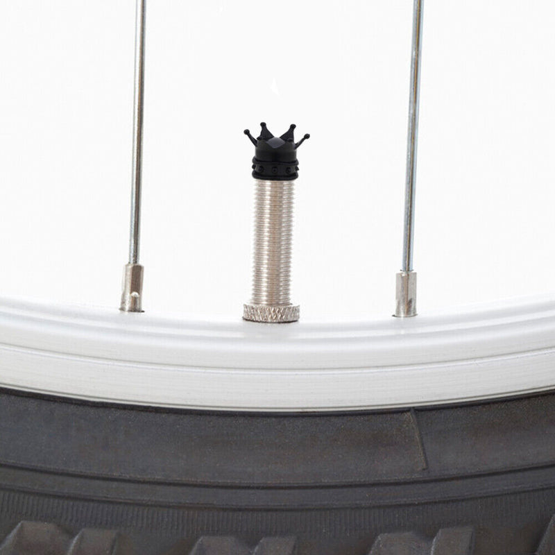 2pcs Crown Shape Car Bike Tire Air Valve Stem Cap Wheel Tyre Stem Dust Covers