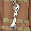 Multifunctional Stainless Steel EDC Spork Fork Spoon Bottle Opener for Picn