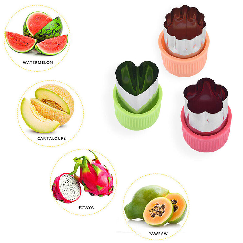 3pcs Star Heart Rabbit Shape Vegetables Cutter Cooking Baking Molds (C) Newly