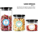 Canning Label Stickers Food Storage Labels for Bottle Jar and Lid 2 inch 16