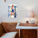 Metal Plaque Tin Sign Sexy Supermarket Lady Tin Plate Wall Poster Decor