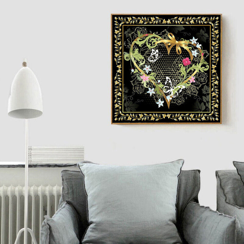 5D DIY Full Drill Diamond Painting Love Heart Cross Stitch Embroidery Kit Newly