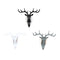 5pcs Self-Adhesive Wall-Mounted Hook Antler Horns Hanger Wall Rack (White)