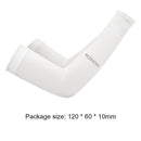 Unisex Cooling Arm Sleeves Cycling Running Sport Sunscreen Arm Cuff (White)