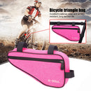 MTB Front Frame Triangle Bag Road Cycling Storage Pouch Bags (Rose Red) Newly