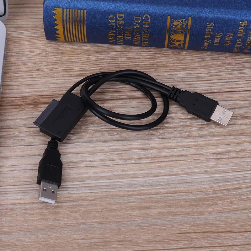 Notebook 7+6Pin Slimline SATA to USB2.0 Converter Adapter Easy Drive Cable