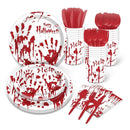 Pumpkin Paper Plates Dinnerware set Napkins Halloween Disposable Tableware