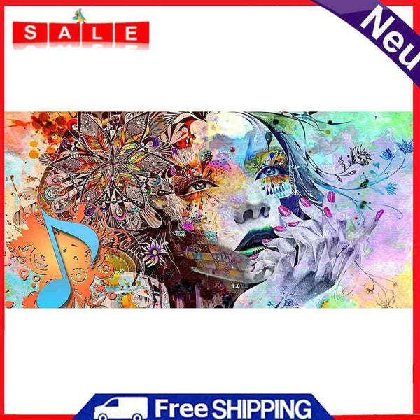 Girl Oil Paint By Numbers DIY Handpainted on Canvas Wall Art Unframed Graffiti