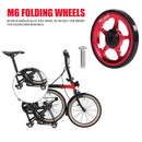 Mi.Xim Aluminum Easy Wheel with M6 Bolt for Brompton Folding Bike (Red) Newly